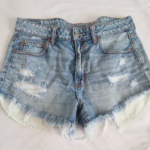 High-waisted American Eagle Distressed Shorts